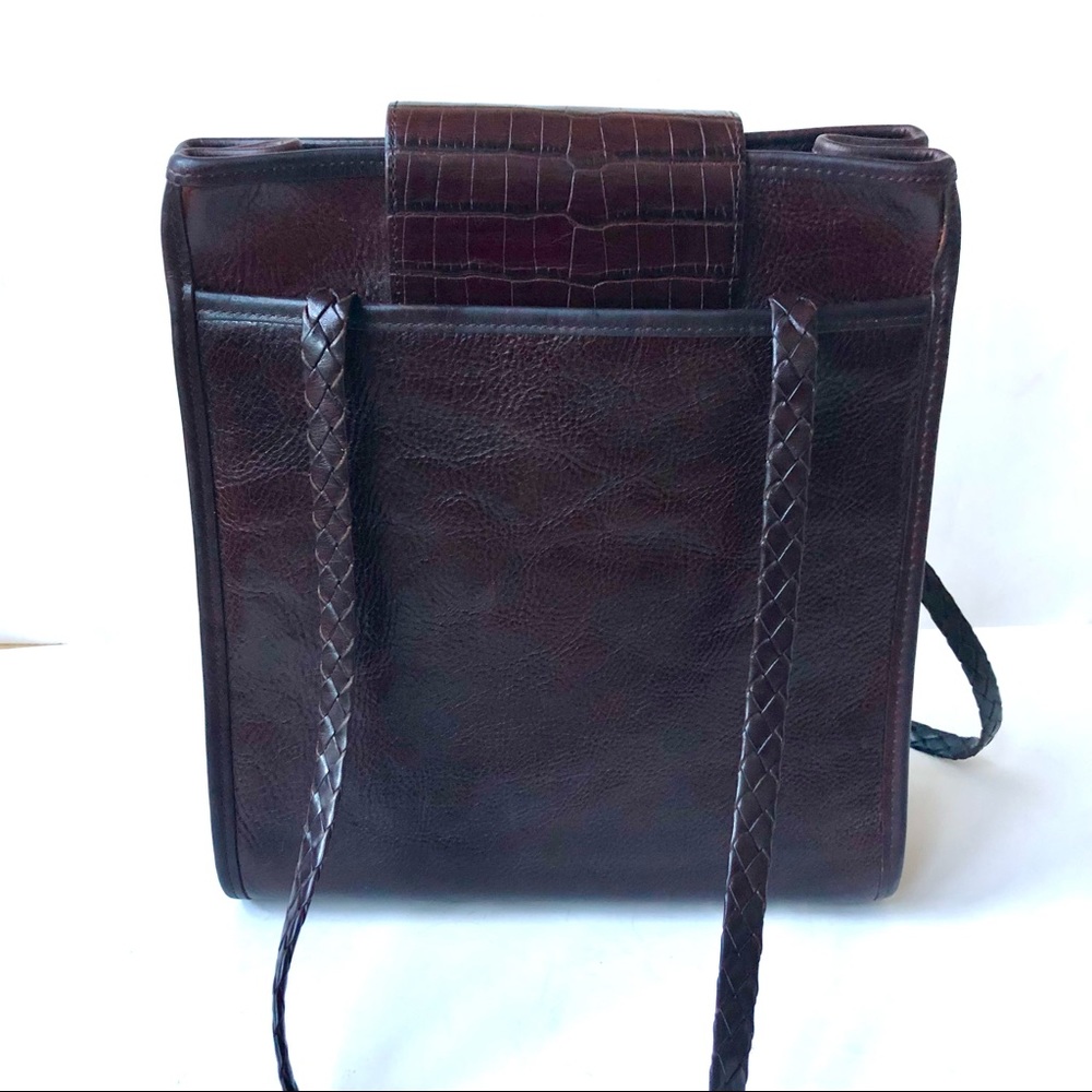 Brighton Structured Tote Embossed & Smooth Leather - Picture 4 of 13